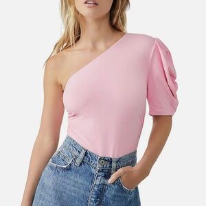 Intimately free people Somethin Bout You One Shoulder Ruched Bodysuit size XS